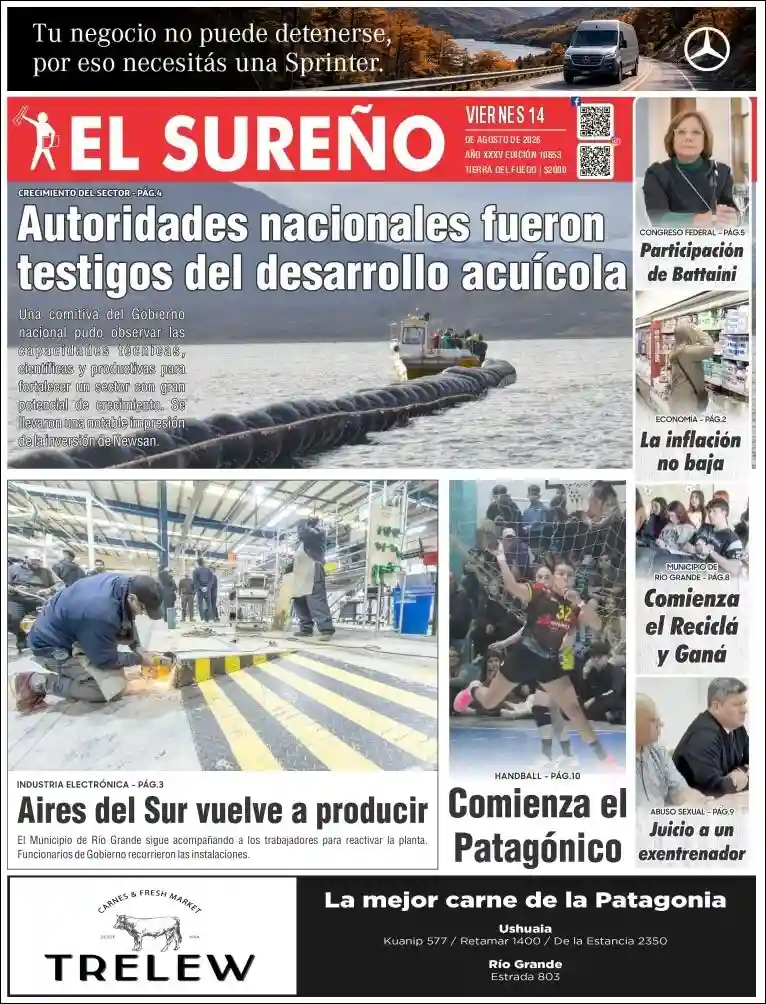 Estudios Max | NOTI CHACO - Tapa del diario El Sureño