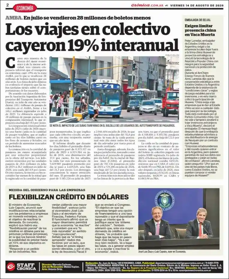 Estudios Max | NOTI CHACO - Tapa del diario Crónica